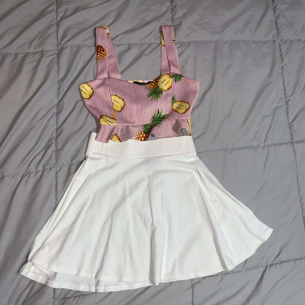 Forever 21 white cotton skirt